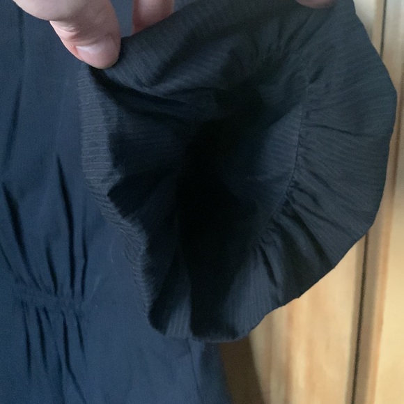 BCBG MAXAZRIA - lantern sleeve black blouse - Picture 5 of 9